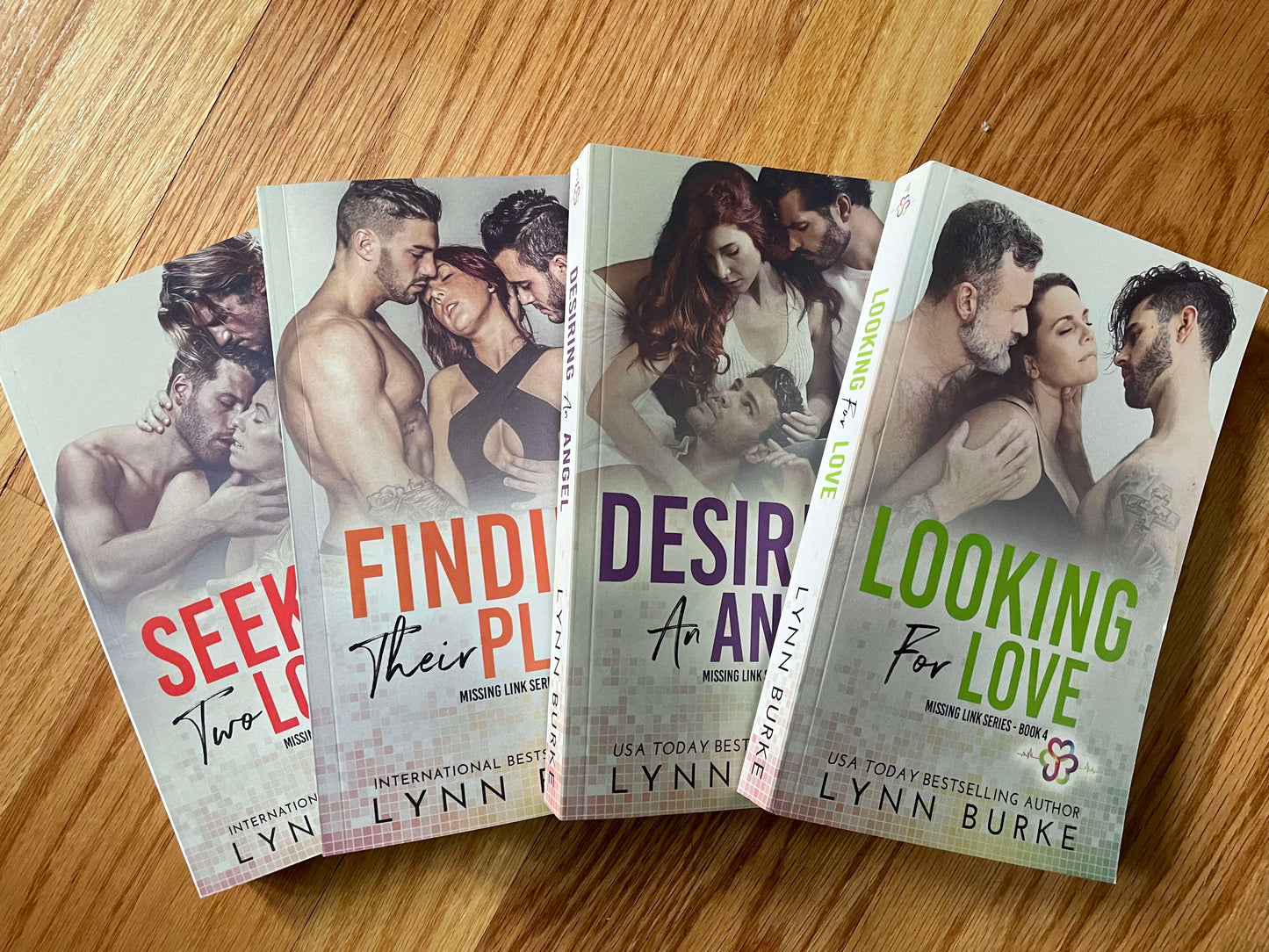 Missing Link Signed Paperback Bundle by Lynn Burke IS AN MMF, POLYAMOROUS ROMANCE SERIES