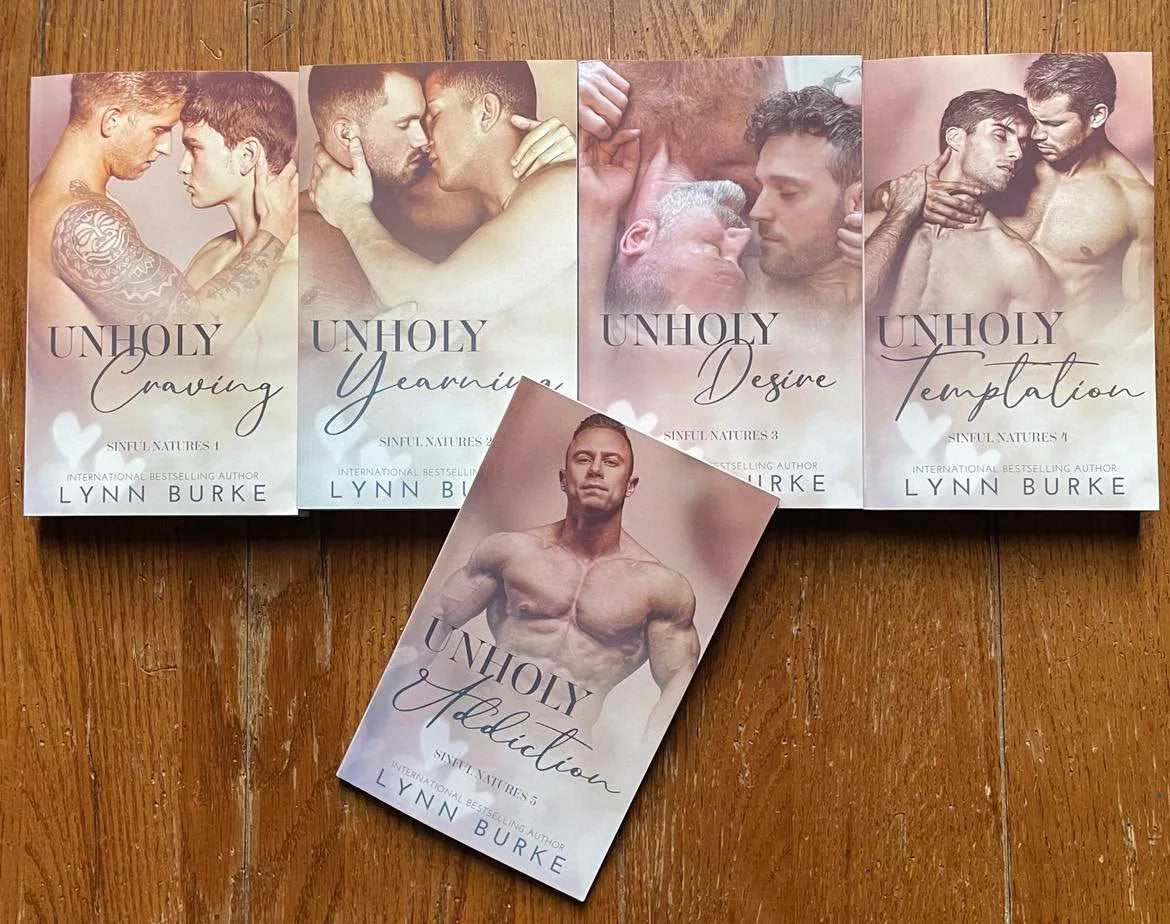 Sinful Natures Signed Paperback Bundle by Lynn Burke IS A FORBIDDEN MM ROMANCE SERIES